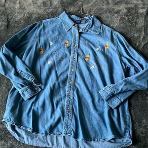 Vintage Pooh denim button up